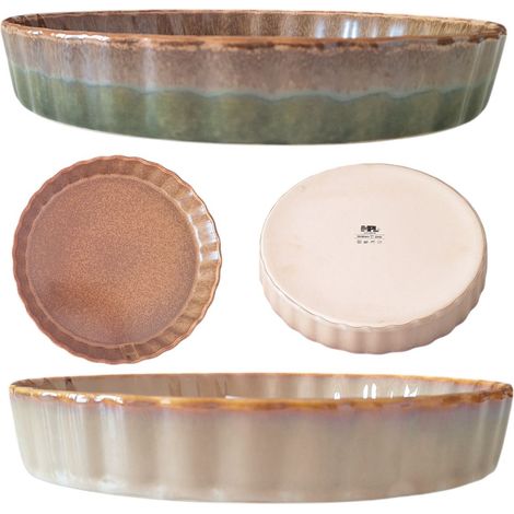MOLDE PARA TARTA DE CER脕MICA APTO PARA HORNO 27 cm (1/5)