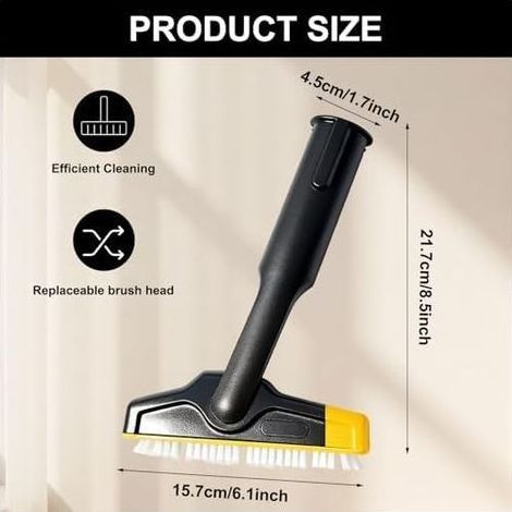Grand kit de brosses à joints pour nettoyeur vapeur Kärcher SC1 SC2 SC3 SC4 SC5 - Brosse XXL Accessoire Pour ciment et carrelage (1/5)