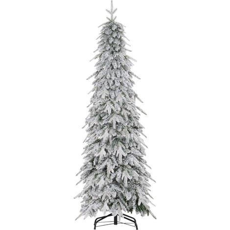 Árbol de Navidad artificial 180 cm de metal verde con nieve y apertura automática – MEUBLIV (1/5)