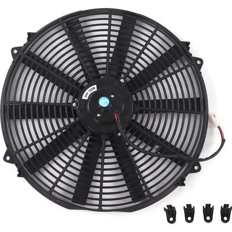 GARRYFIZH Ventilateur électrique universel mince 16 pouces 24V 120W Pousser/Tirer - Pour radiateur voiture, camion, RV (1/5)
