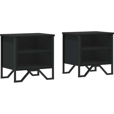 Maison Exclusive - Comodini Neri 2 pz 40x30x40 cm in Truciolato