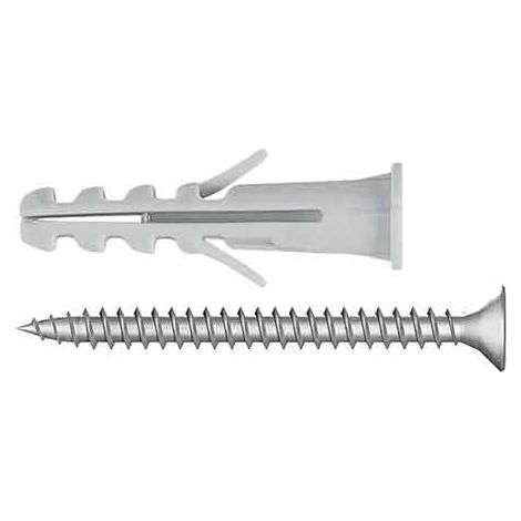 TASSELLO CON VITE E BORDO 'AX05' Ø 6x30 mm - vite 4x40 mm - 100 pezzi- TECFI