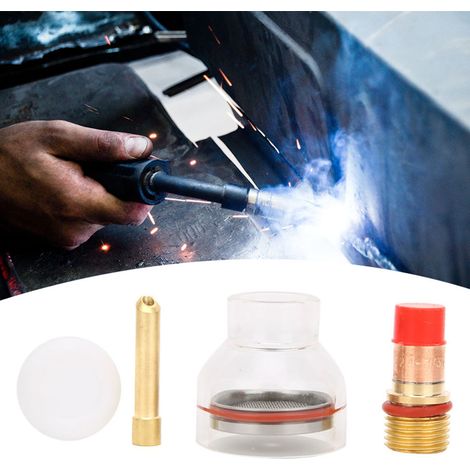Kit de torche à souder WP avec lentille à gaz, collet et verre pour WP‑17/18/26 (1/5)