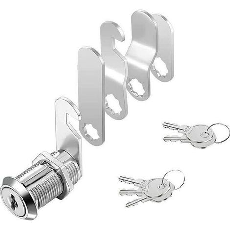 Serrure de boîte aux lettres 16 mm avec 5 clés - Livré avec 5 plaques de verrouillage différentes, serrure à levier pour boîtes aux lettres, portes d'armoire,serrure boite aux lettres