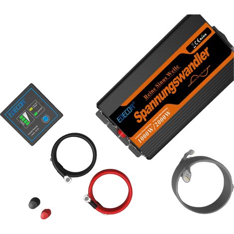 Inversor, onda sinusoidal pura, 1000W, 1000W, 12V, 220-240V (1/2)