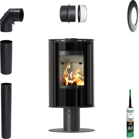 Ofen KRATKI ERIK mit Sockel 5,5kW Eco Design mit Montageset (1/5)