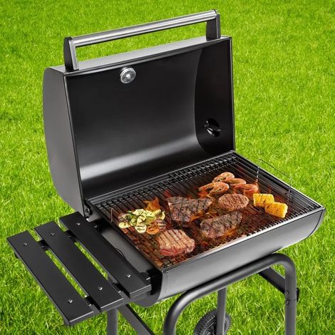 Barbecue charbon cheminée sur roues (1/5)