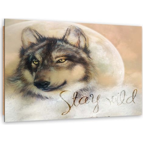Quadro deco panel, Lupo Stay Wild - 100x70 (1/5)