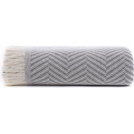Filiyano-Couvre-lit - TODOCAMA - PRCCEGO180260 - 100 % coton recyclé - Gris foncé - Fabriqué en Espagne (1/4)