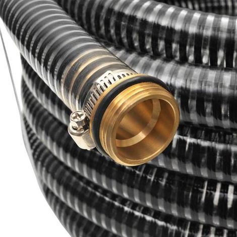 Wassersaugschlauch mit Messinganschluss, 3 Meter, 25 mm, schwarz (1/5)