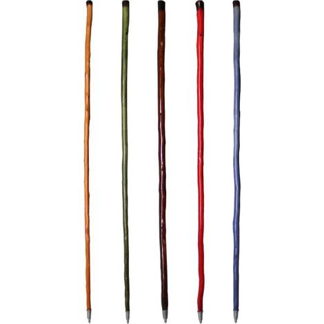 WURKO baston marcha pequeño 100/105 cm lacado , Bastón de marcha de madera lacada Tamaño 100 a 105 cm Cuerda de agarrre en mango Tipo artesanal Colores surtidos (1/2)