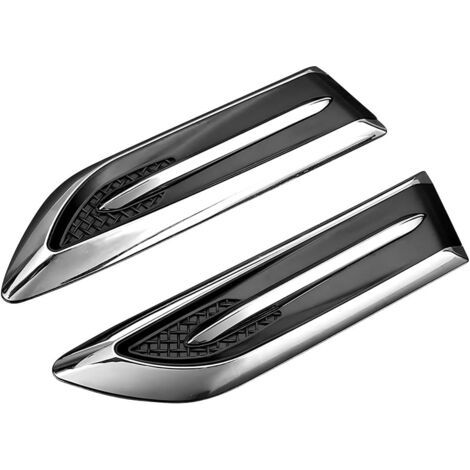Sollbry 2 Pièces Couvercle Ventilation De Capot, Universelle pour Flux Capot de Ventilation, Extérieur Côté De Voiture Débit Évent Décoratif, Universelle Prise D'air Décorative De Voiture Accessoire (1/4)