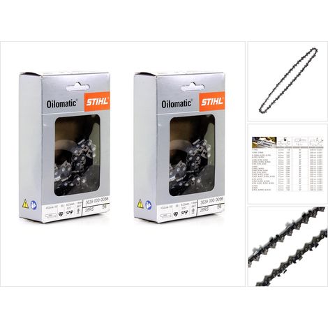 Cadena de sierra STIHL Oilomatic, 2 unidades, 325", 1,6 mm, 32 cm, Rapid Super (3639 000 0056)