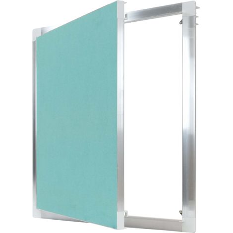 PROTEKTOR Revisionsklappe, Silber, Revisionstür mit 12mm Gipskartonplatte Einlage, mit Schnappverschluss - 50x50cm