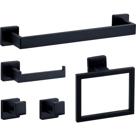 Steel Towel Bar Ring Toilet Paper Hook Bathroom Accessory