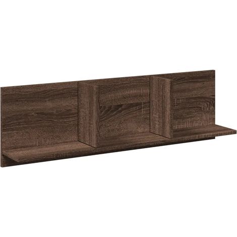 Armario de pared flotante almacenamiento práctico 100 x 16,5 x 30 cm de madera contrachapada marrón 020050592 (1/5)
