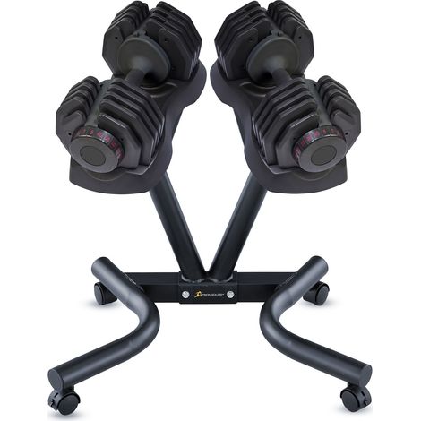 Homeology Strongology 40kg Adjustable Dumbbell Pair with Free Durable Steel Universal Dumbbell Floor Stand (1/5)