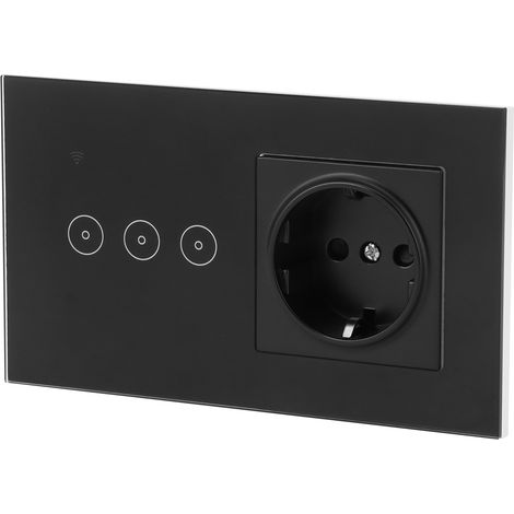 Interrupteur mural intelligent multifonction avec prise WiFi pour Tuya EU 95-250V/AC 10A (1/5)