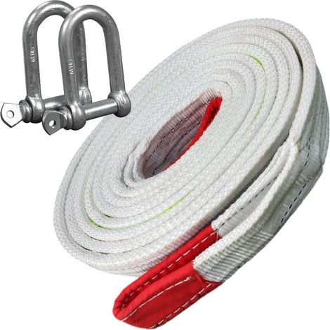Sangle de remorquage haute performance Corde de remorquage puissante Sangles de remorquage haute résistance pour véhicules tout-terrain et camions, cordes de remorque portables pour voitures (1/5)