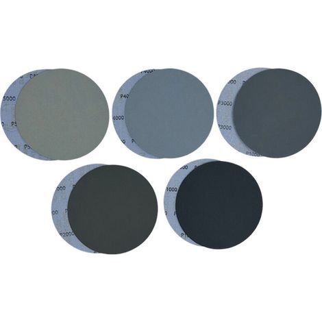 SABIR 30 Stück Nass-/Trockenschleifpapier, Körnung 320/600/800/1200/1500/2000, Schleifscheiben, 125 mm, zum Schleifen, Polieren, Entgraten und Entrosten, T-Audac (1/5)