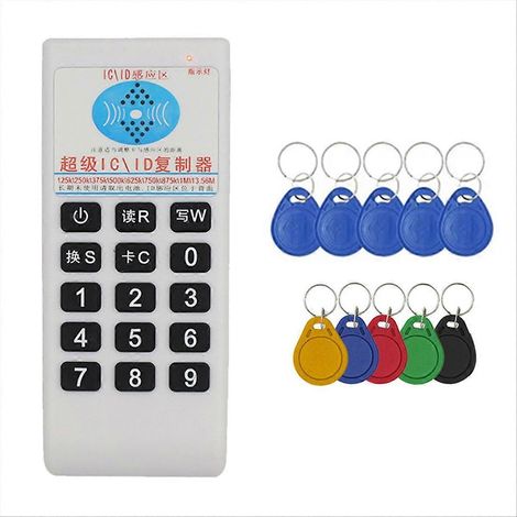 RFID-NFC-IC-Kartenleser und -schreiber + 5XUID/T5577-Schlüsselanhänger 125 kHz–13,56 MHz Duplikator RFID-Smartcard-Lesegerät (1/5)