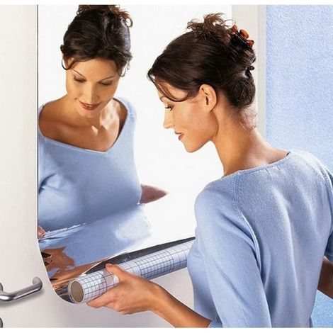 Selbstklebende Spiegelfolie – 50 x 100 cm – Reflektierende PVC-Wandfolie – Innendekoration – 1 Stück (1/5)