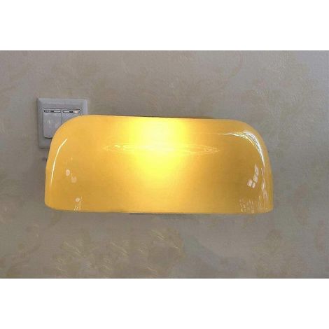 Ersatzlampenschirm für Bankerlampe – Gelbe Schreibtischlampe aus mehrfarbigem Glas (einzeln erhältlich) (1/5)