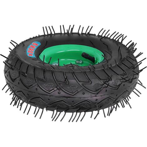 Pneu gonflable pour diable, capacité 50kg, motif antidérapant, résistant à l'usure, flexible, roues pour chariot de transport (1/5)