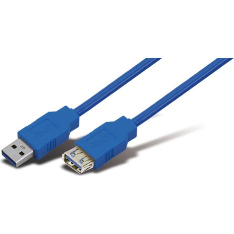 S-IMPULS USB3.0-Verlängerungskabel, 3 m, blau