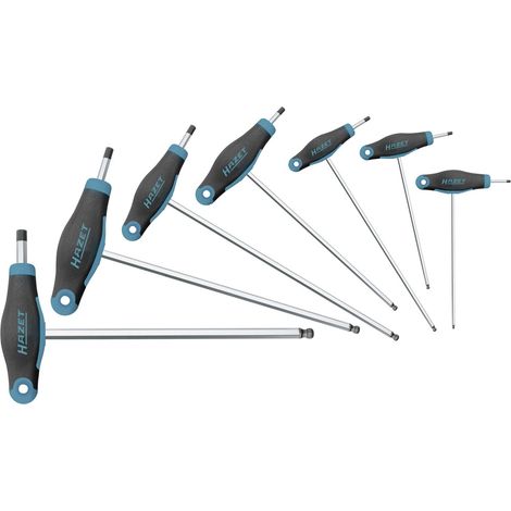 Hazet Schraubendreher Satz, mit T-Griff 829KK/7, Innen Sechskant Profil, 7-tlg., 2, 2,5, 3, 4, 5, 6, 8