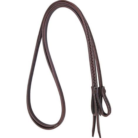 Taglia unica, Cognac: Redini western in cuoio con lavorazione snake (1/2)