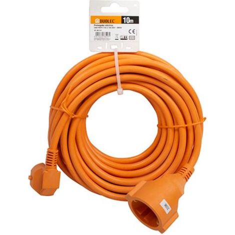 Prolongador eléctrico DUOLEC naranja schuko 10 MT - talla
