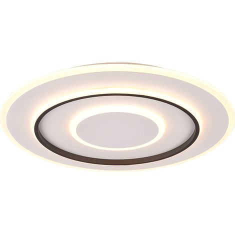 Plafoniera LED, metallo, bianco opaco, 60x6x60 cm, Jora (1/4)