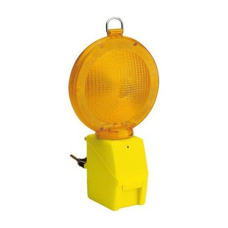 Lampeggiatore cantiere luce led giallo posto 1 batteria