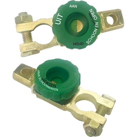 2 Stück Universal-Batterieschalter zum Trennen, Batteriekreis-Schalter 12V/24V, Batteriekreis-Schalter, für Elektrodenspitzen von 15 bis 17 mm, für Motorrad, Auto