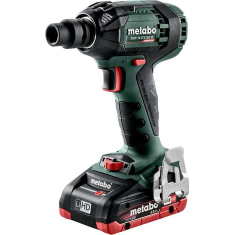 METABO KLUCZ UDAROWY SSW 18 LTX 300 BL 2x4,0Ah LiHD METABOX +AKUM 2,0Ah ...