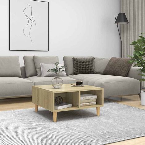 Table basse Table d'appoint pour Salon Chambre - Chêne sonoma 60x60x30 cm Aggloméré BV815319 - BonneVie (1/5)