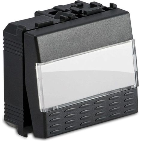 Pulsante Portanome 1P 16A Grigio Modo (Master Cod. 31040)