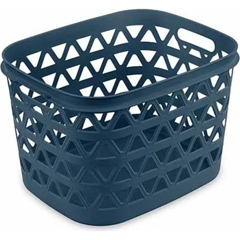 Cesta portabiancheria Oceana grigio-blu 30l cm 42,6x34,6x27,1 h (1/2)