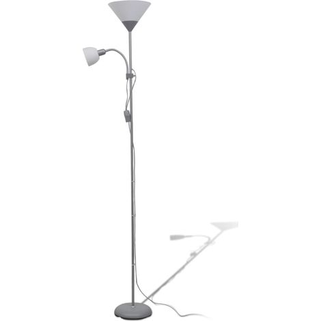 Lampada da Pavimento Grigia vidaXL