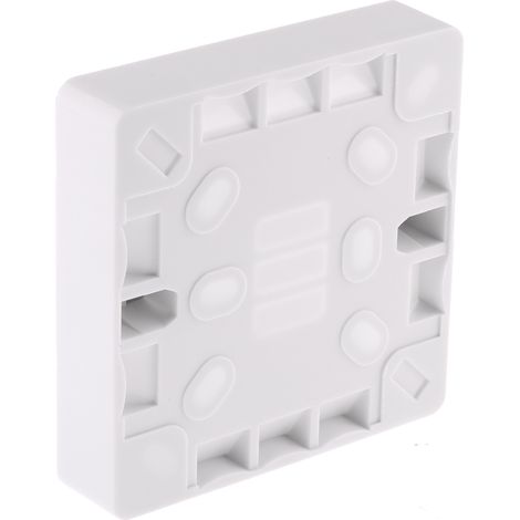 Rs Pro – Boîte d'encastrement mural 1 poste – Urée formaldéhyde – Montage en saillie – Dimensions 86.6 x 86.6 x 16mm – IP20 – Norme BS (1/2)