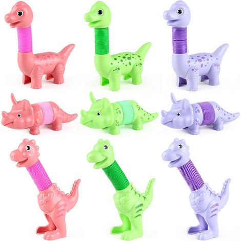 Nouveau jouet de décompression polyvalent en forme de dinosaure, composé de 9 tubes télescopiques. (1/5)