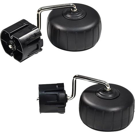 Montage de roue 2 pièces Ensemble de construction de roue pour la roue du robot tondeuse Compatible avec Husqvarna Automower 115H 589300801 Plastique ABS Noir (1/5)