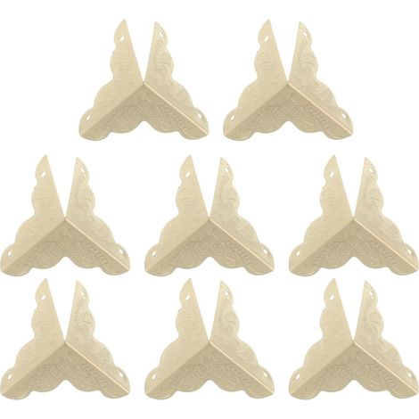 Protège-Coins Vintage pour Boîtes en Bois 25 Mm, Protection D’Angle Métallique Vis, Coins de Boîte à Bijoux Sécurisés, Lot de 8 Pièces pour Étuis Guitare et Coffres de Rangement (1/5)
