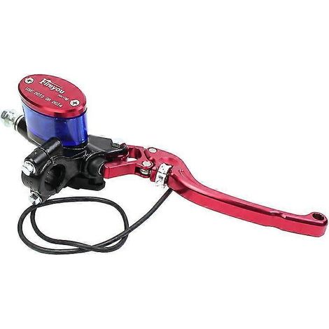 Levier réglable, poignée, maître-cylindre de frein hydraulique, pompe d'embrayage/frein, universel pour motos de course Honda, Yamaha et Kawasaki - rouge à droite (1/5)