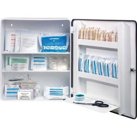 Armoire de secours MADRID - Pleine - DIN 13169, blanc (1/2)