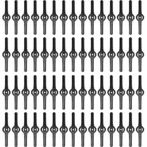 60 lame di ricambio in plastica, 14 cm, adatte per decespugliatori, accessori per decespugliatori e materiali plastici. (1/4)