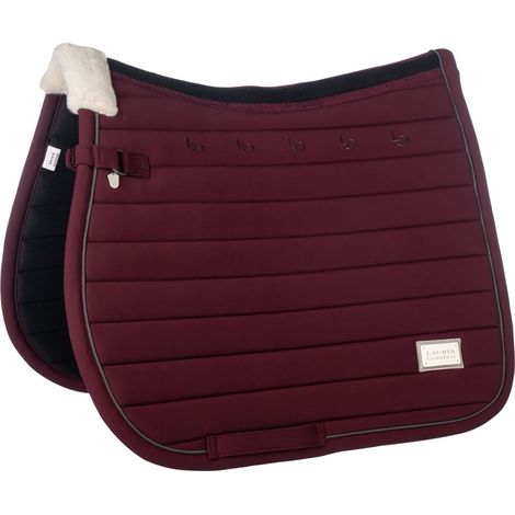 Sottosella Livigno PONY rettangolare BORDEAUX: Englischsattel Modell Livigno Elegance aus technischem Gewebe mit Plüsch-Widerrist (1/5)