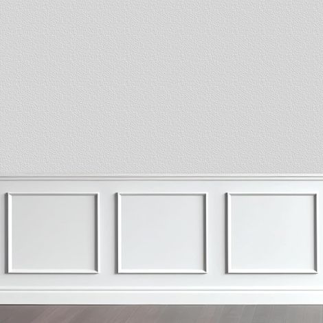 Ensemble de 2 kits de moulure murale d’accent prédécoupée de 50,8 x 50,8 cm, panneaux de boiserie prédécoupés à coller pour décoration intérieure, moulure de plinthe prête à assembler (1/5)