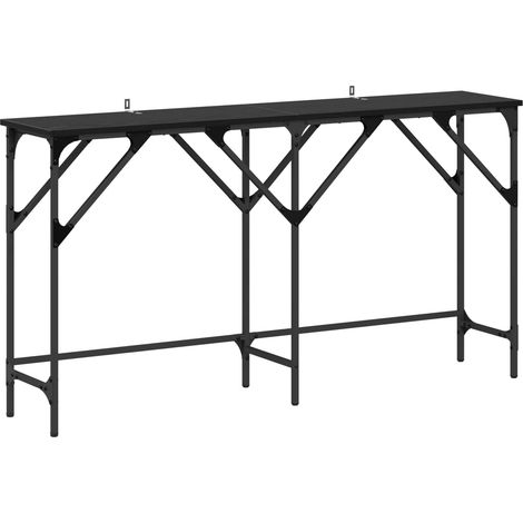 Maison Exclusive - Mesa Consola Roble Negro 140 x 29 x 75 cm Made